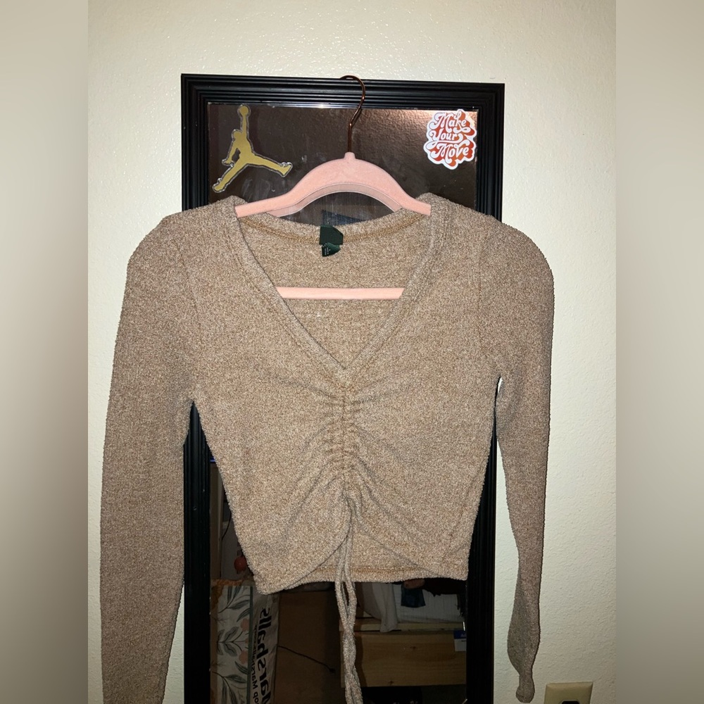 Brown crop top